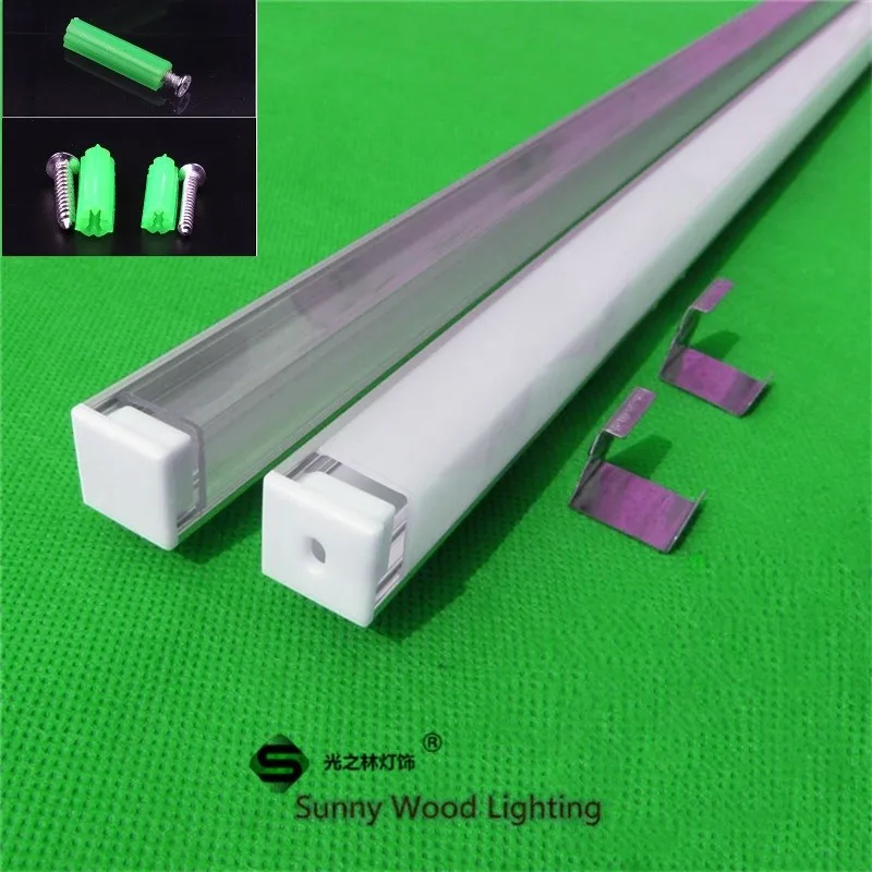 Perfil de Alumínio para Tira Transparente para 12mm Barra de Luz Polegada 2 10 40 Pçs e lote 80 m 90 Graus Canto Conduzida Duro Láctea e tampa Pcb Led