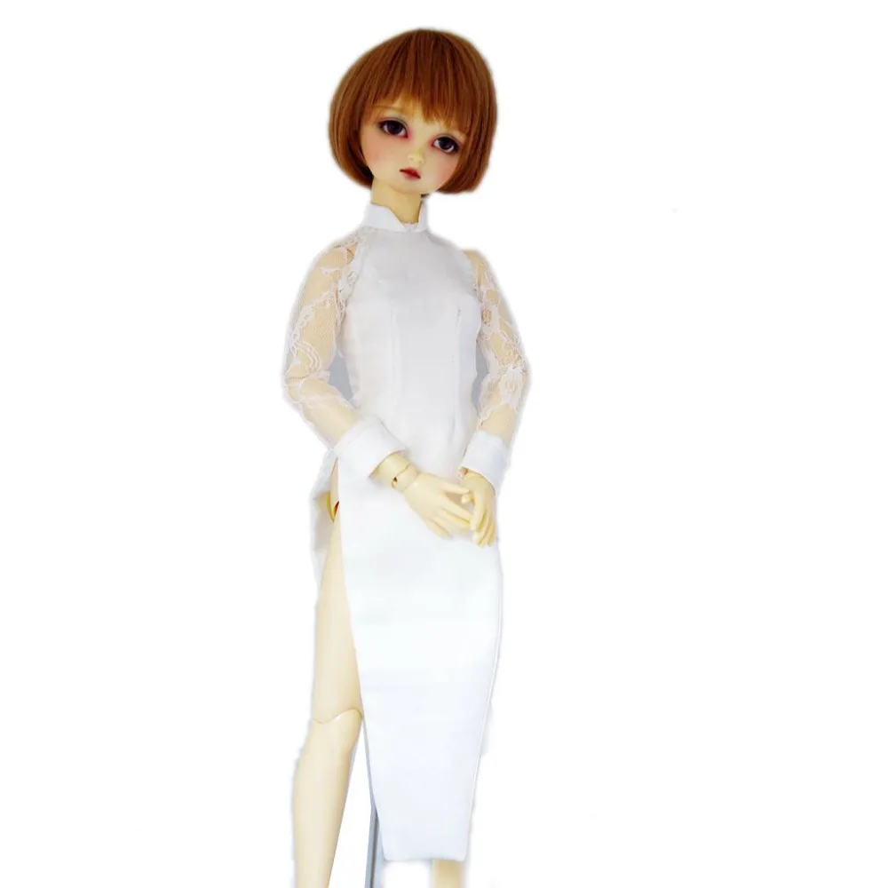 

[wamami] White Long Sleeve Lace Dress Cheongsam 1/4 MSD 1/3 SD DZ AOD BJD Dollfie