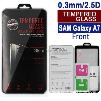 

100pcs For Samsung A7 2018 front tempered glass For GALAXY A750 screen protector (0.3mm/2.5d/9H)