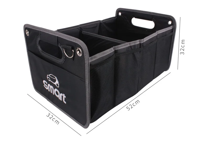 Smart 450 451 453 fortwo forfour складная черная коробка для хранения сумка-Органайзер из ткани Оксфорд аксессуары для стайлинга автомобилей сетка в багажник