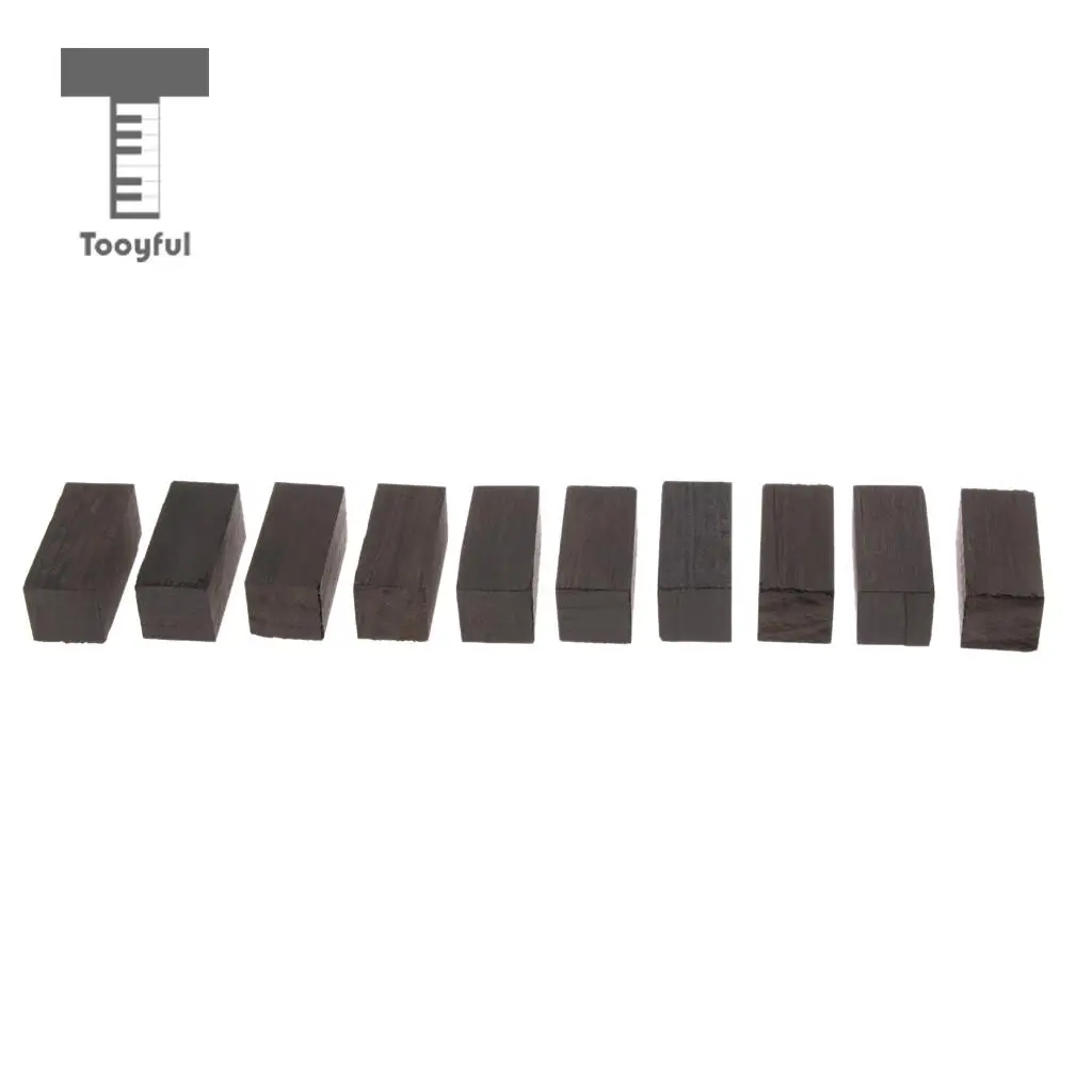 5pcs Blackwood Endpin/10pcs Square Wood Block For Violin Luthier Supply