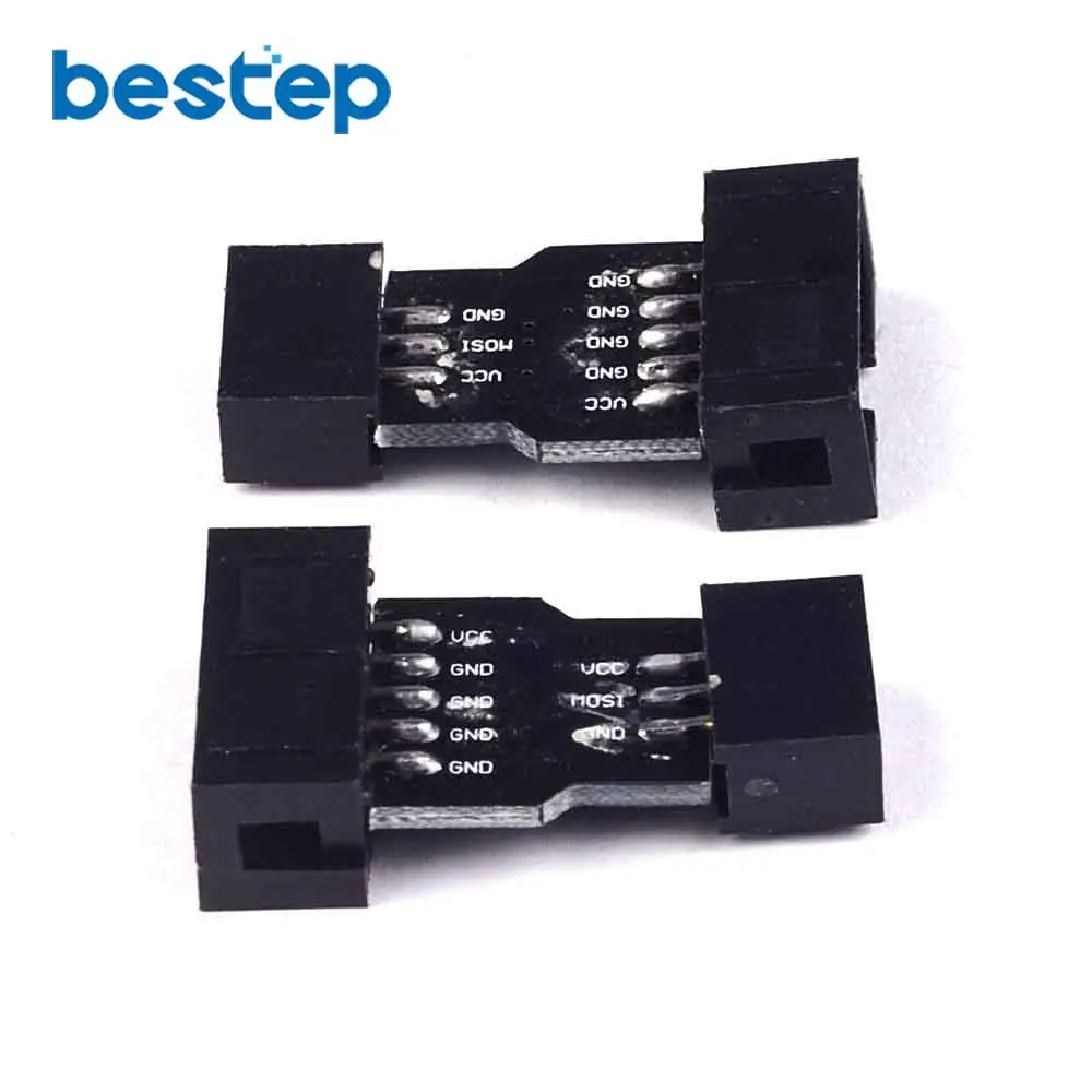 

1PCS 10 Pin to 6 Pin Adapter Board for AVRISP MKII USBASP STK500