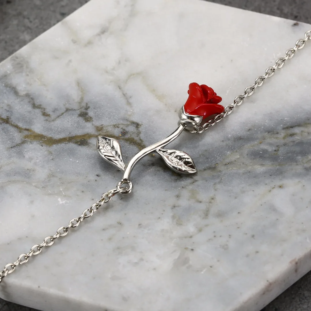 Charms Bracelet Adjustable Pulseras Mujer Fashion Rose Flower  Bracelets & Bangles For Women Wedding Jewelry Shellhard