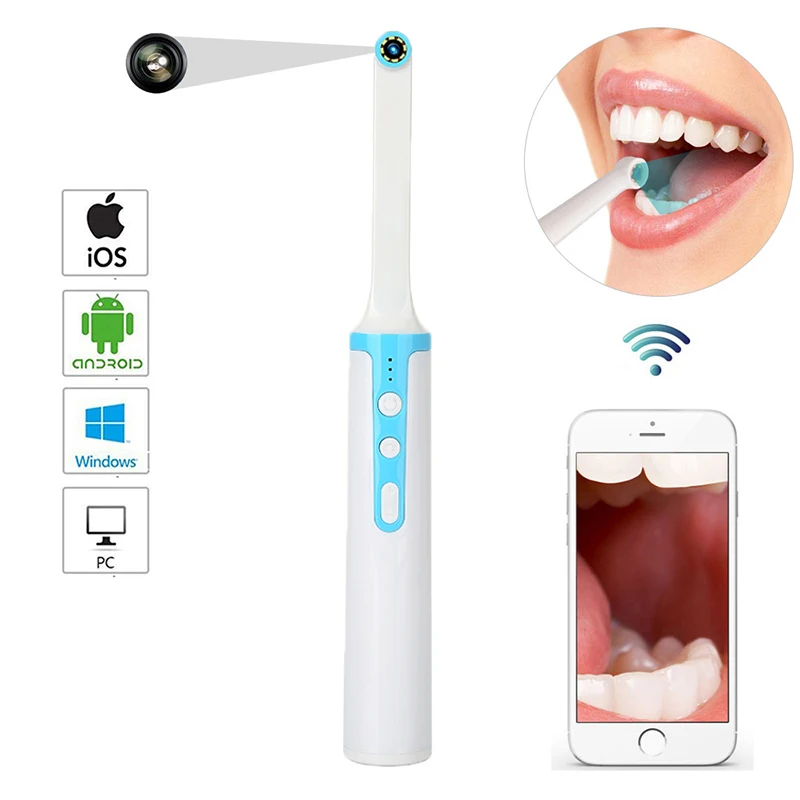 

WiFi Wireless Camera HD 1080P Endoscope LED Light Inspection for Dentist Oral Real-time Video Dental Tools