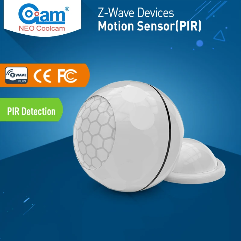 NEO COOLCAM NAS-PD02Z Z-wave Plus PIR Motion Sensor Detector Home Automation Power Operated Z wave Alarm System Motion Sensor
