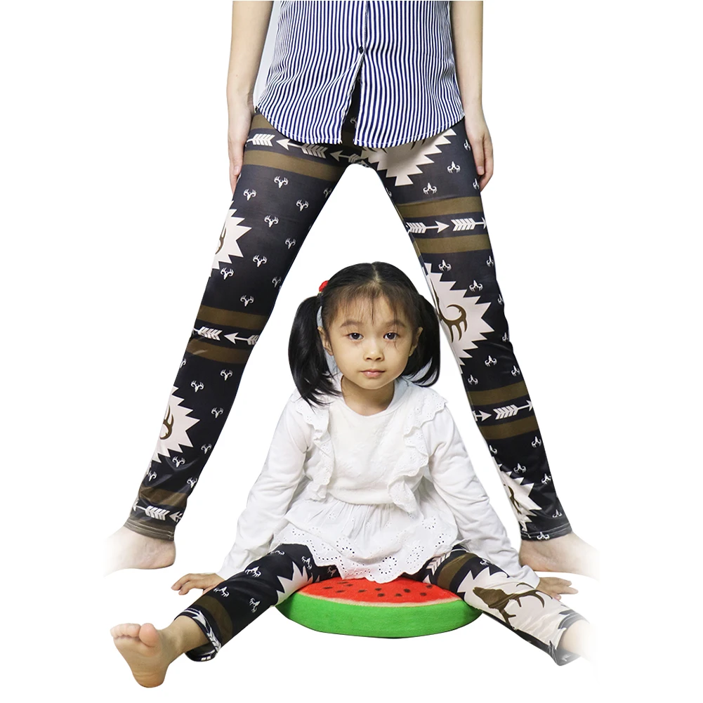 

Family Matching Outfits Parent-child Pants Adult Kids Baby Floral Printed Trousers Soft Spring Leggings
