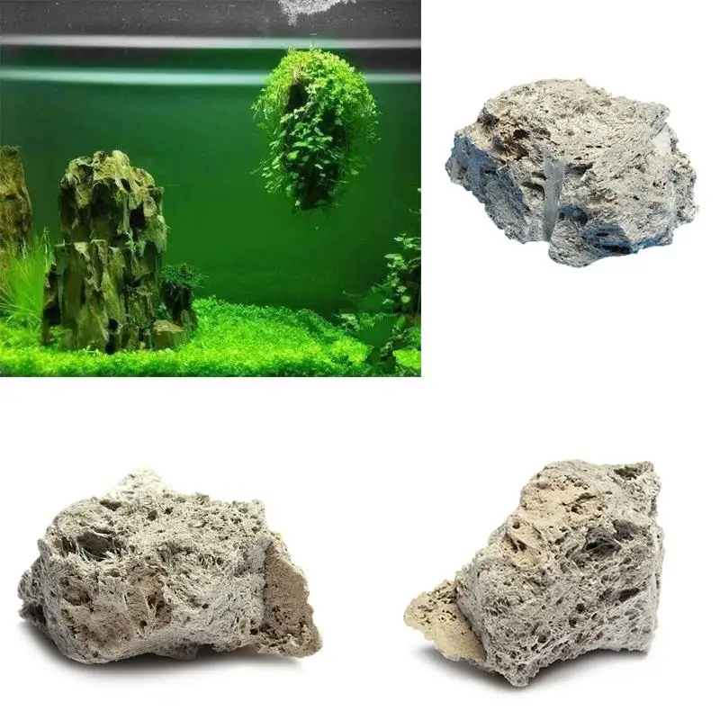 1PC Pumice Stone Aquarium Decoration Rock Natural Pumice Stone Viewin