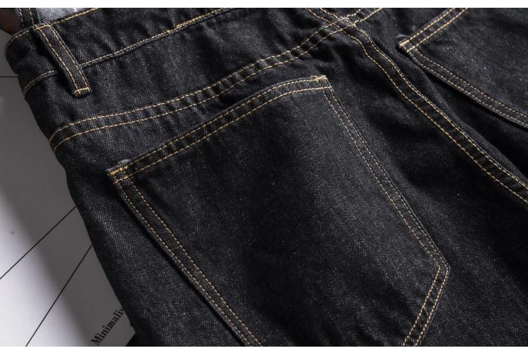 Sokotoo для мужчин Тонкий Патч карман джинсовый комбинезон повседневное черный подтяжки для женщин джинсы