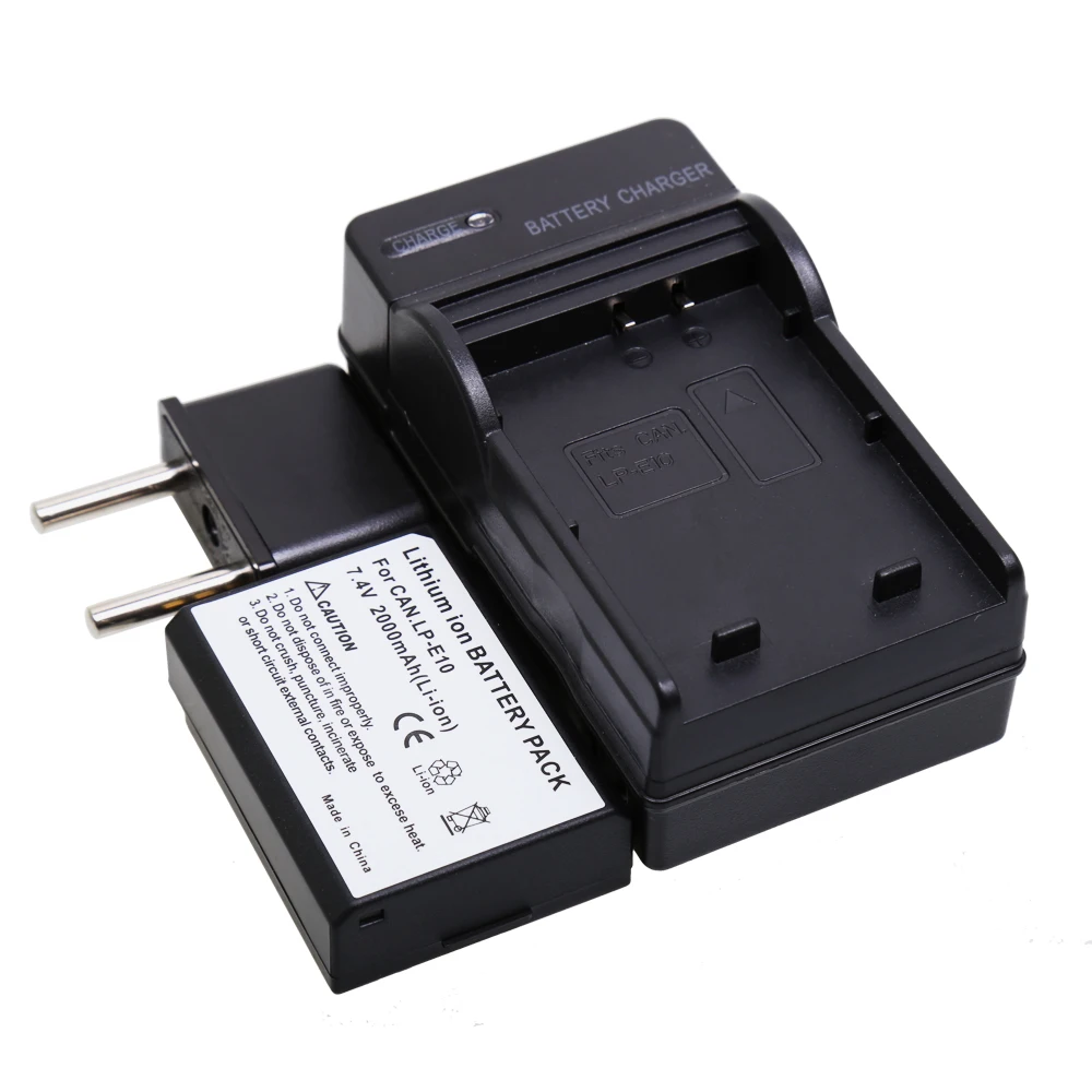 2Pcs Digital Camera LP E10 LP E10 Rechargeble Battery pack + Charger