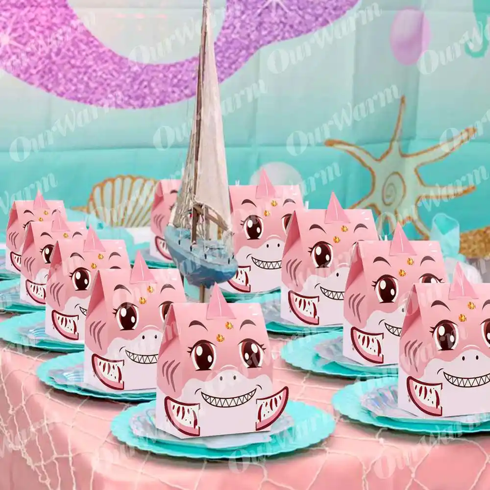 Ourwarm 12pcs Shark Party Candy Box Paper Gift Boxes Under The Sea Shark Theme Baby Shower Favor Kids Birthday Party Decor Gift Bags Wrapping Supplies Aliexpress