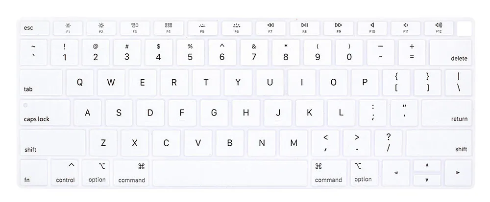 Redlai английская(США) клавиатура крышка облегающий рукав для MacBook Air 13 A1932 с retina fit Touch ID мягкая ТПУ клавиатура протектор - Цвет: Белый