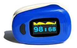 Oximetro де pulso де dedo AH-A3 синий цвет Нажатием Пульсоксиметр SPO2 Монитор OLED Дисплей насыщения крови кислородом spo2