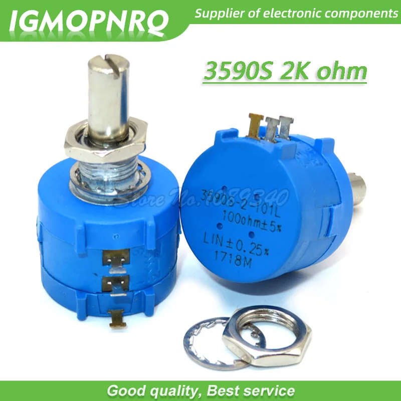 1 шт. 3590S 2 202L 2K ohm 202 прецизионный многооборотный потенциометр 10 колец регулируемый