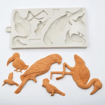 

Flamingo Parrot Fondant Cake Decoration Silicone Molds Chocolate Candy Soap Tools