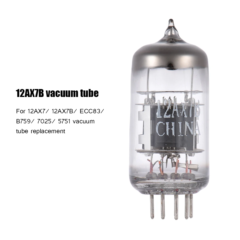 

12AX7B Preamp Electron Vacuum Tube 9-pin Dual Triode for 12AX7 ECC83 B759 7025 5751 Tube Replacement