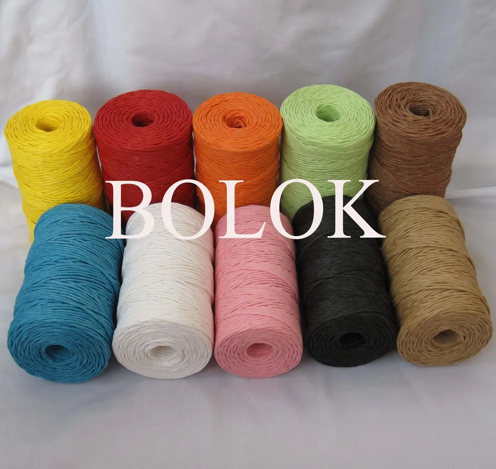 DIY twisted paper rope,paper raffia rope, decorative paper rope 2mm