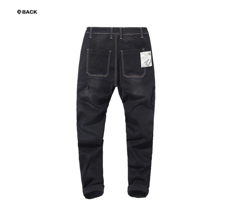 Для мужчин джинсы 8XL Эластичность карандаш брюки Харлан прямые поцарапанные большой Размеры большой 9XL 10XL 48 осенние классические джинсы