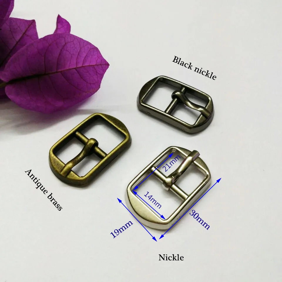Wholesale 60pcs/lot metal 14mm shoe buckle with pin alloy belt buckle