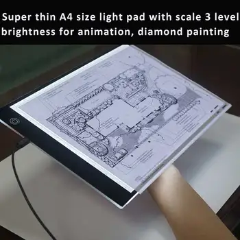 

A4 Scale LED Writing Painting Light Copy Pad Drawing Digital Tablet Artcraft LED Board