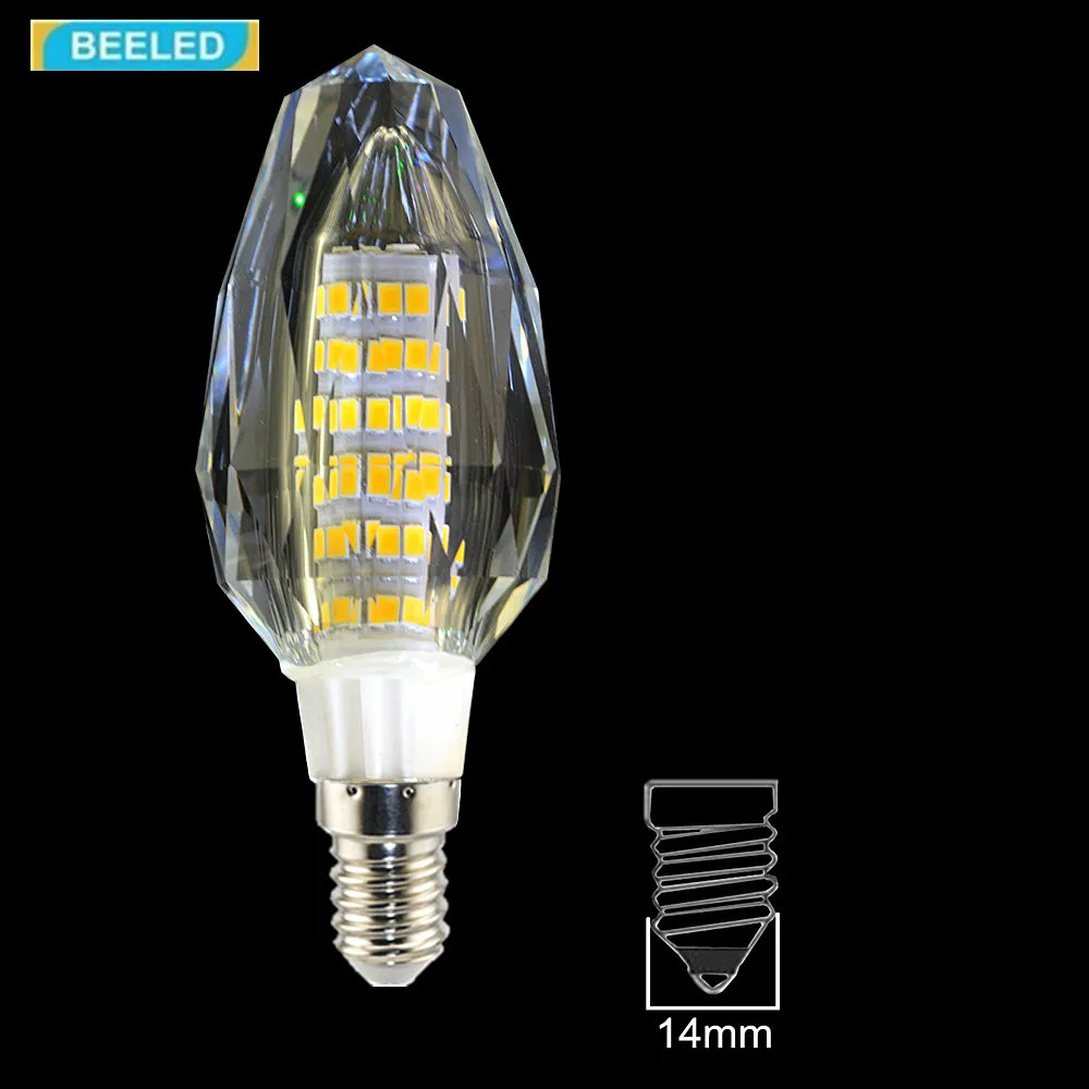 3 шт./лот, светодиодный светильник с кристаллами E14, 5 Вт, 7 Вт, светильник, лампы, 220 В, хрустальная лампа, люстра для дома, гостиной, энергосберегающий светильник ing