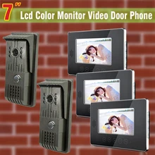 7 “Monitor LCD 2-3 videoportero Timbre de portero automático de vídeo cámara de visión Nocturna de La Ayuda