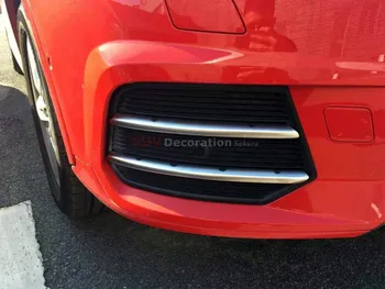 

For Audi Q3 2016 2017 Accessories Matte ABS Front Fog Lamp Light Cover Trim Decoration 4pcs