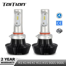Taitian 2Pcs CSP 55W 8000LM 6500K 12 Volt H1 H3 H7 ledlamp H 11 9005 hb3 LED HB4 Headlight Bulb Car Canbus Auto Fog Light Kit