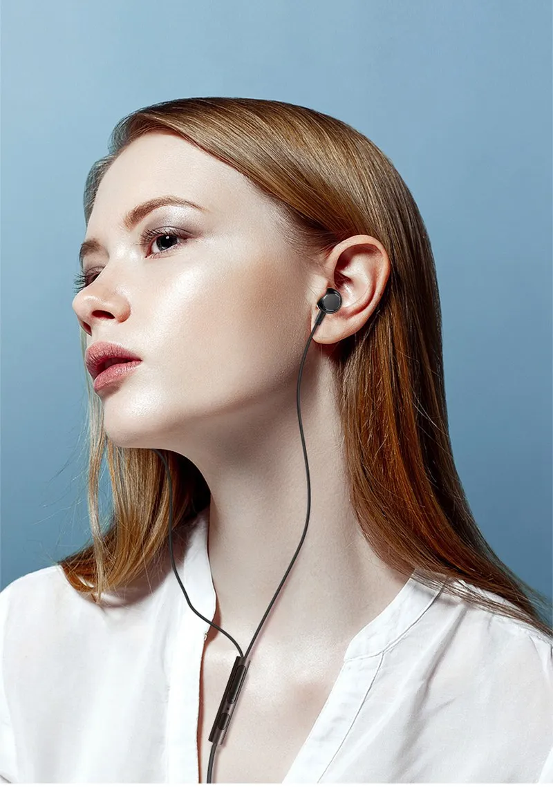 Hisomone Magnetic Wired Earbuds Headphones 3.5MM Metal In-Ear Headset HIFI Sport Earphones With Mic Stereo For iPhone Xiaomi