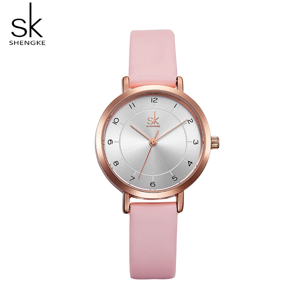 Shengke, современные модные женские часы, женские кварцевые часы, мужские повседневные наручные часы, водонепроницаемые наручные часы, подарок