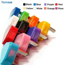 10 Цвета Великобритании Подключите USB Зарядное устройство стены AC Зарядное устройство usb Мощность адаптер Зарядное устройство для iPhone5/5S/6/ 6 plus/7/плюс 500 шт./лот