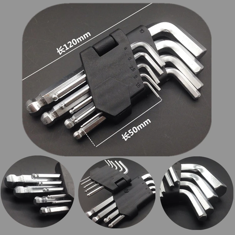 9 pieces of high quality six angle wrench set. inner hexagon spanner. Allen keywrench belt