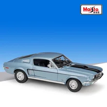 1:18 Maisto Ford Mustang GT Cobra Jet Muscle 1968 белый/синий литой под давлением модель автомобиля