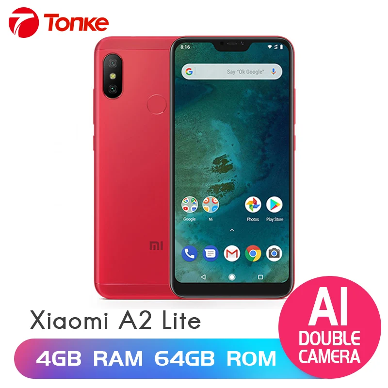 Глобальная версия Xiaomi A2 Lite 4 Гб Оперативная память 64 Встроенная Смартфон Snapdragon 625