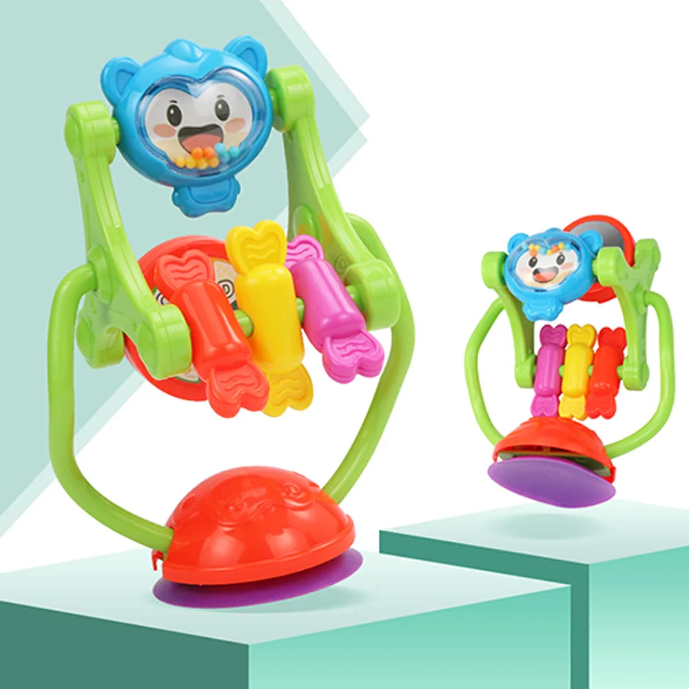 

Three-color Model Rotating Ferris Wheel Stroller Dining Chair Educational Toys Rattle Baby Toy For Baby Gift