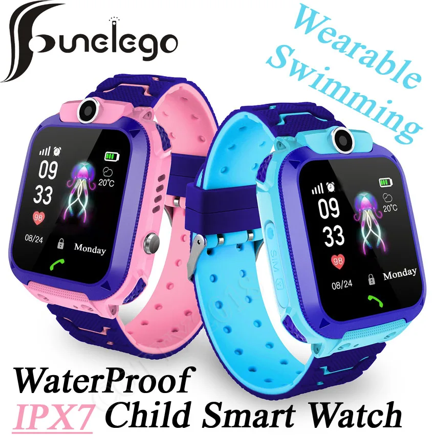 Funelego Newest Waterproof Tracker High Quality Smart Child Watch With Anti-lost SOS Call Phone Watch For Kids For iOS Android