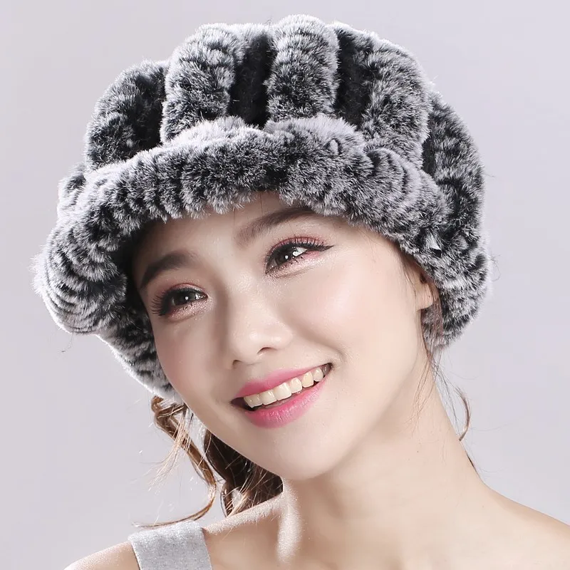 Европейская и американская мода прекрасный бобер, кролик меховая шапка меховая шляпа с пустым верхом шапка с козырьком модель Хан женская осень зима день b - Цвет: 07