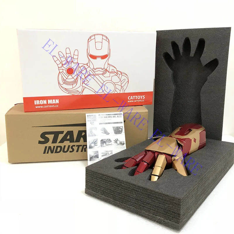 Cattoys 1:1 Железный человек MK42 подвижные беспроводные правую руку Старт лазерное