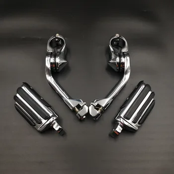 

Long Highway Foot Pegs For Harley Electra Road King Street Glide 1-1/4" Bars