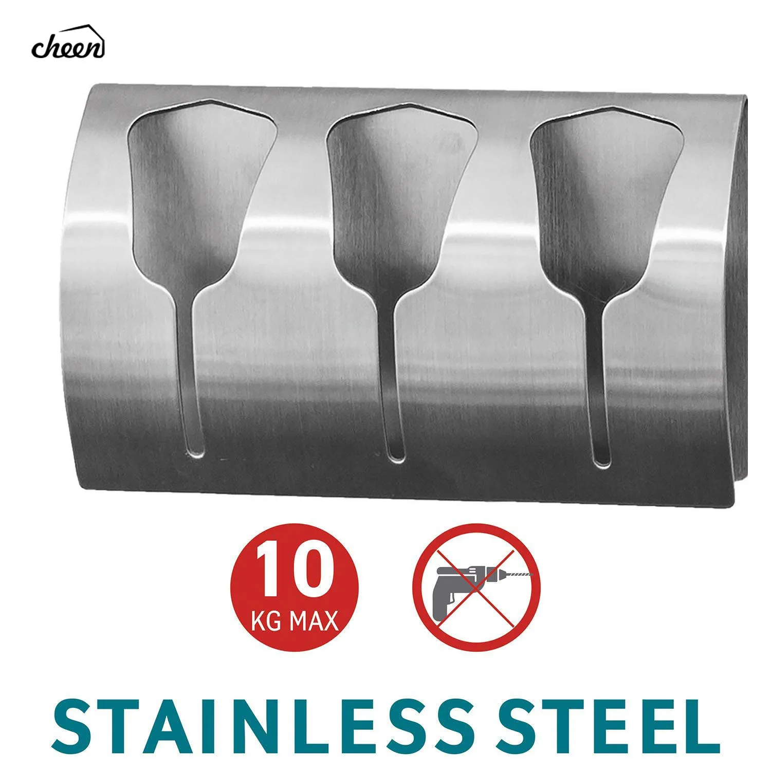 

Strong Self Adhesive Triple Towel Holder Towel Rack Stainless Steel Coat Hook Eruopan Bathroom Accessories Wall Hanger Hat Hook