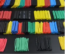 328/280/164/127Pcs Assorted Polyolefin Heat Shrink Tubing Tube Cable Sleeves Wrap Wire Set 8 Size Multicolor/Black Free Shipping