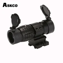 Askco Optic Sight 3X Magnifier Scope Compact Hunting Riflescope Sights With Flip Up Cover Fit For 20mm Rifle Gun Rail Mount Askco Optic Sight 3X Magnifier Scope Compact Hunting Riflescope Sights With Flip Up Cover Fit For 20mm Rifle Gun Rail Mount