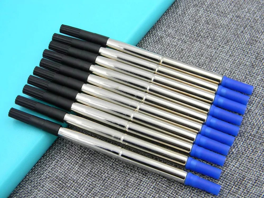 Синий или черный хорошее качество 0,7 мм 10 шт роликовые шариковые ручки заправки