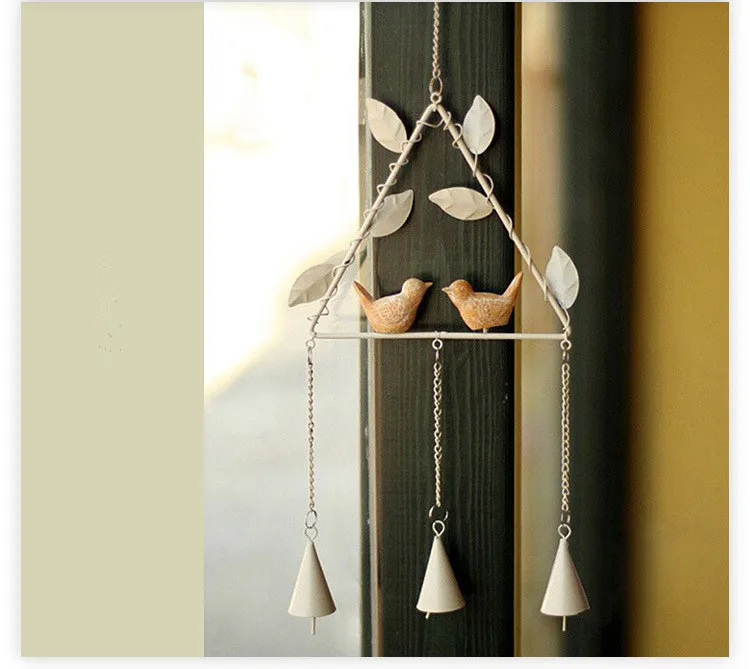 1PC Japanese Bird Wind Chimes metal Mural Wall hanging Bar Living Room