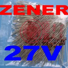 500 шт./лот) 27 V 1/2 W зенеровский диод, 0,5 Ватт, DO-35 посылка