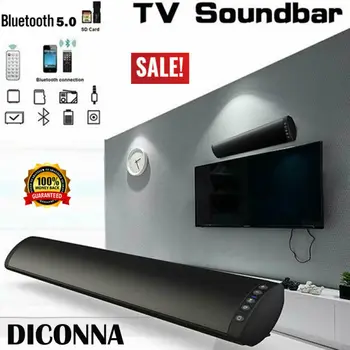 

Home Theater Soundbar Bluetooth Sound Bar Speaker System w/Built-in Subwoofer 3D