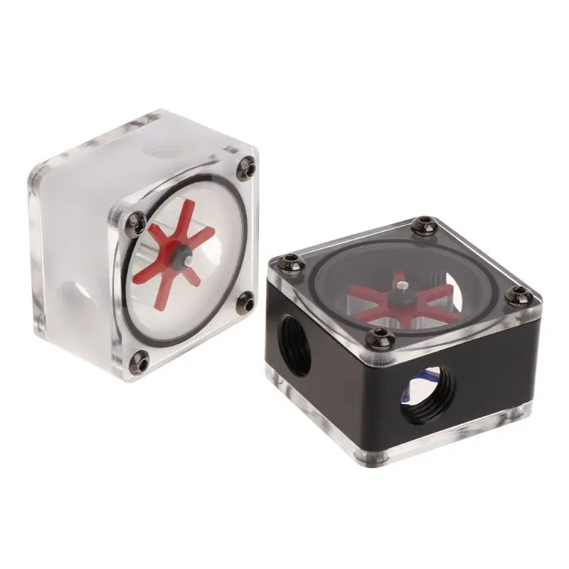 

Durable POM and acrylic material 5 impeller water flow meter 3 Way Water Cooling Flow Suitable for PC