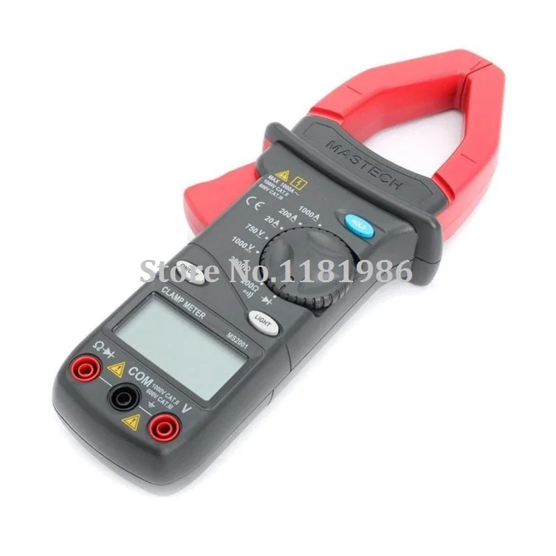 

MASTECH MS2001 Digital AC Clamp Meters 1000A AC/DC Voltmeter Ammeter Ohmmeter Tester w/LCD Backlight Megohmmeter