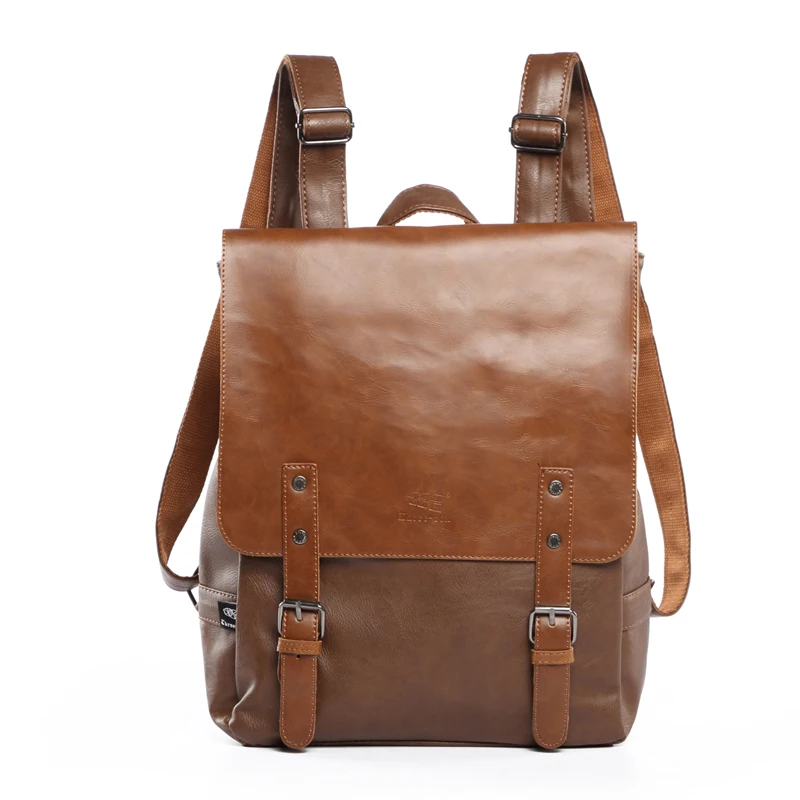 

Men High Quality Pu Leather Business Laptop Backpack Stylish School Bag for Teenage Boy Leisure Men's Waterproof Travel Backpack