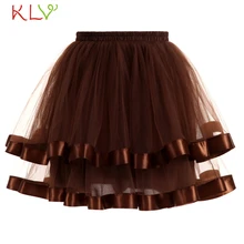 Женские юбки для взрослых, пышная юбка-пачка Rok Dames, красная фатиновая Сексуальная Мини плиссированная юбка на талии, Faldas Mujer Moda De Verano 18Jan18