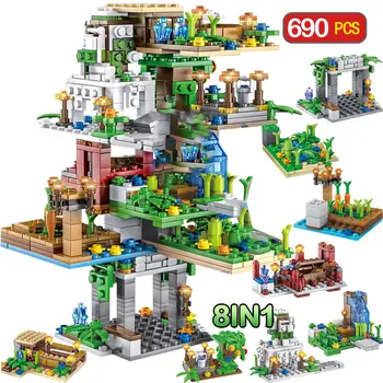 

690PCS city Hanging Garden Building Blocks for Tree House Figure Bricks 8 IN 1 Toys For Children